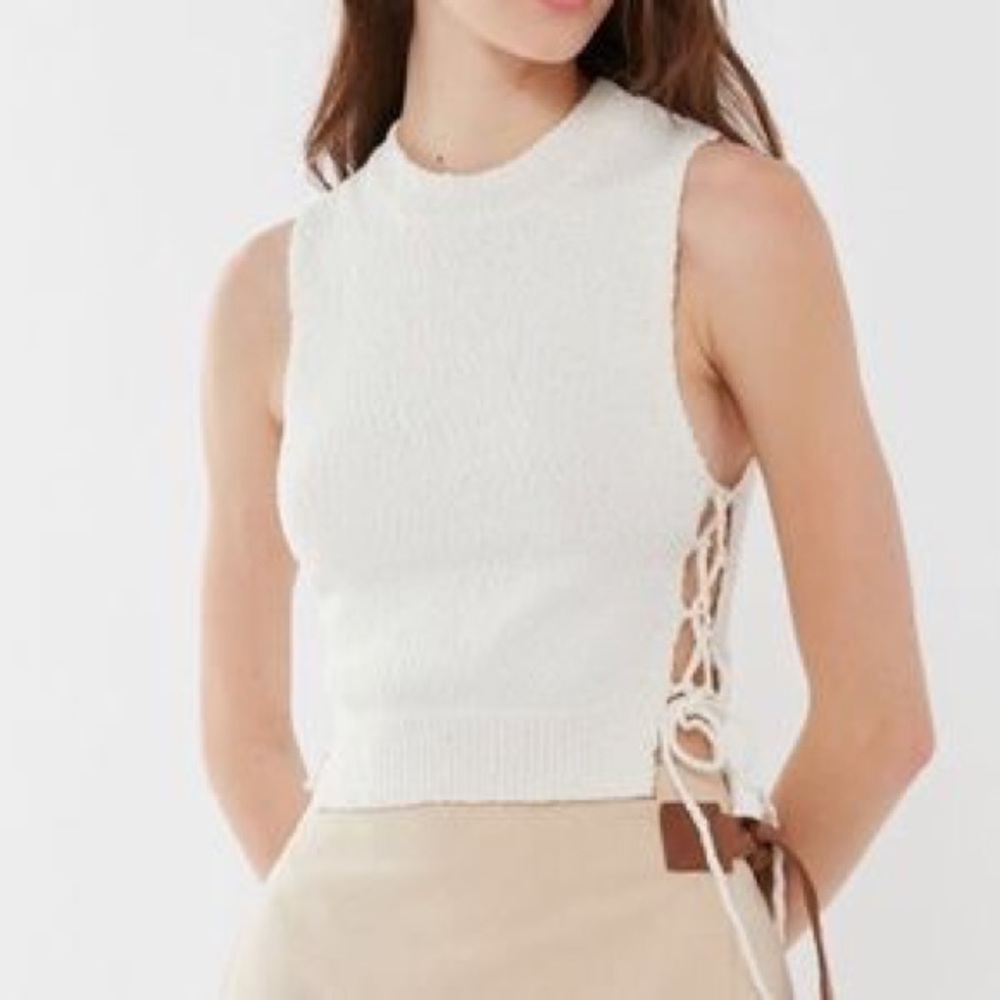 Urban Outfitters Sleeveless Side-Tie Sweater